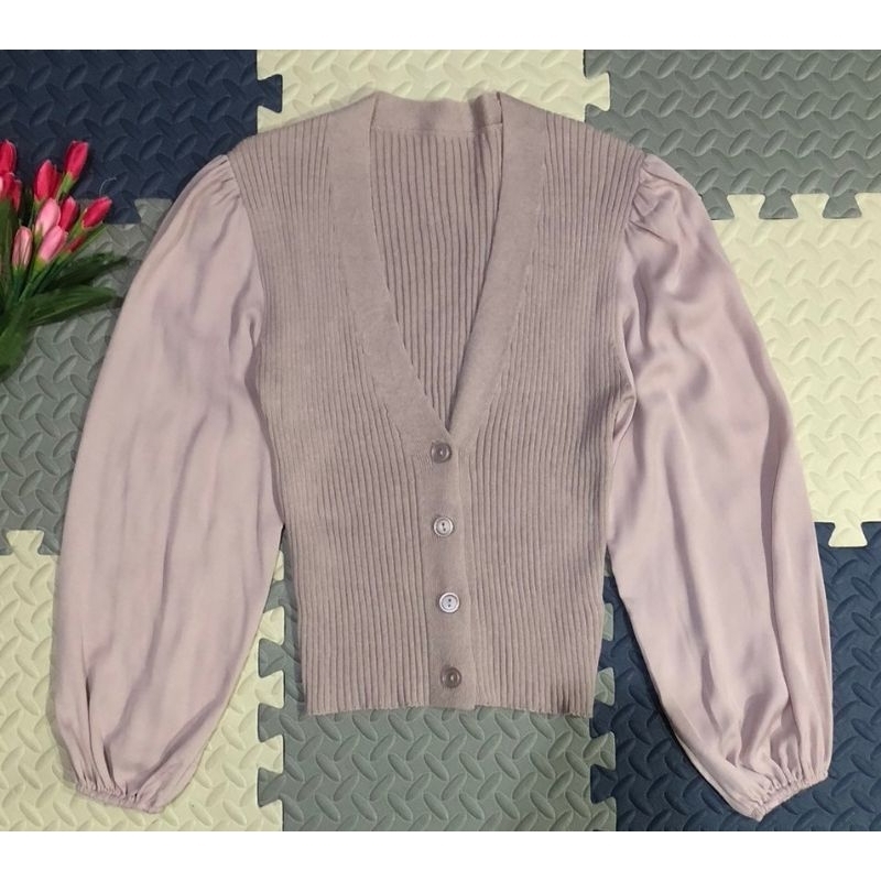 GRL​ เสื้อคลุมคาร์ดิแกน​ สีชมพู