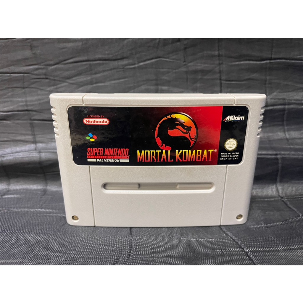 ตลับเกมส์  Super Nintendo Game : Mortal Kombat : SNES Pal Version Game