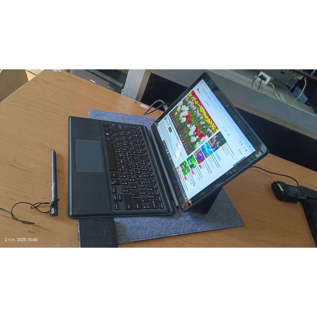 โน๊ตบุ๊ค/แท็บเล็ต 2-in-1 Dell Latitude 5290-core i5 SSD 256 GB Ram 8 GB มือสอง พร้อมใช้งาน