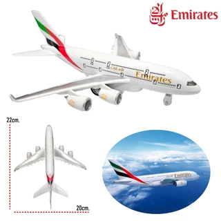 โมเดลเครื่องบิน Air Asia โครงเหล็ก มีไฟ-มีเสียง วิ่งได้ เครื่องบิน ขนาด ยาว22cm.xกว้าง20cm. 380A # 380T # 380Y # 77731 #