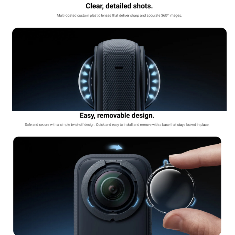 Insta360 X3 Standard Removable Lens Guards  รับประกัน 1 ปี