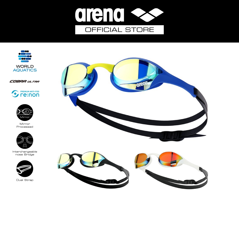 ARENA COBRA ULTRA MIRROR TOP RACING GOGGLE แว่นตาว่ายน้ำสำหรับแข่งขัน แว่นตาดำน้ำ ASVYKK