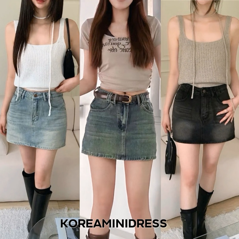 พร้อมส่ง   | MINNIE SKIRT : KOREAMINIDRESS **กระโปรงรอบตัว เก็บโค้ดหน้าร้าน ลด30% เหลือ 2XX