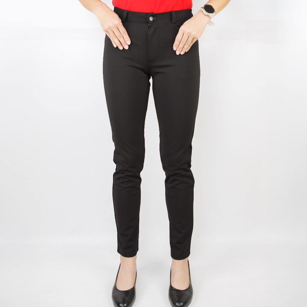 กางเกงขายาวผ้าวอร์มผู้หญิงขาเดฟเข้ารูปทรงสวย ยี่ห้อ Wurimet เหมาะสำหรับการใส่ทำงานหรือใส่ลำลอง