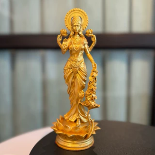 ปรับขนาดใหม่❗️ 🕉️พระแม่ลักษมี เหล็กน้ำพี้ สูง 9 นิ้ว ประทานความสำเร็จ ความรัก การเงิน ฟรีฐานรอง