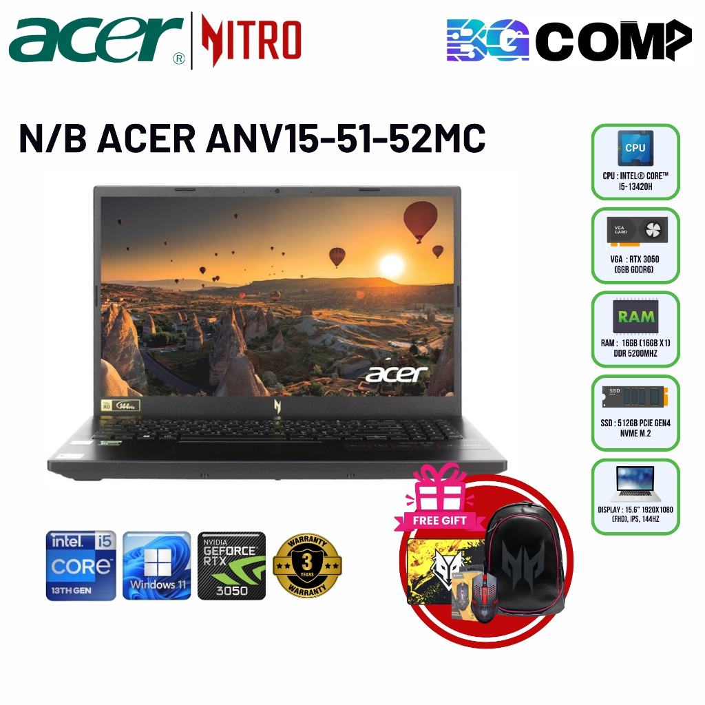 N/Bgame Acer ANV15-51-52MC/T001 (15.6) Obsidian black