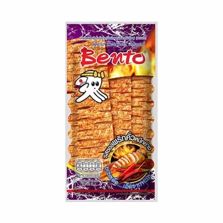 (ยกแผง12+ฟรี1) เบนโตะ Bentoปลาหมึกอบ คละรส ปลาหมึกอบรสทรงเครื่อง รสชาติหวานเผ็ดกลางอร่อย ขนาด 5 กรัม 13 ซอง