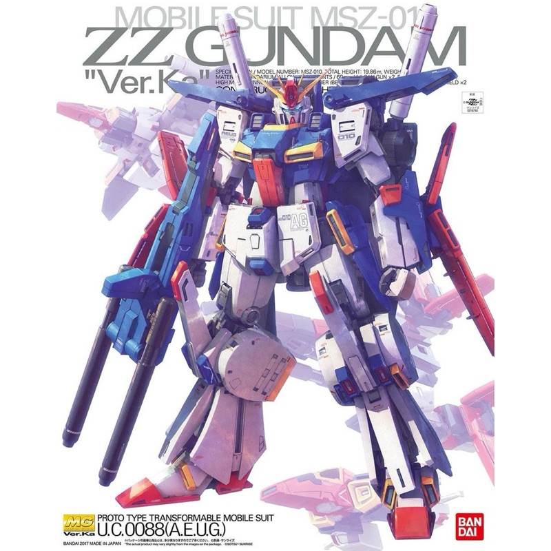 BANDAI MG 1/100 MSZ-010 ZZ Gundam Ver. Ka  [D-TOYS GUNDAM] กันดั้ม กันพลา โมเดล  แอคชั่นฟิกเกอร์