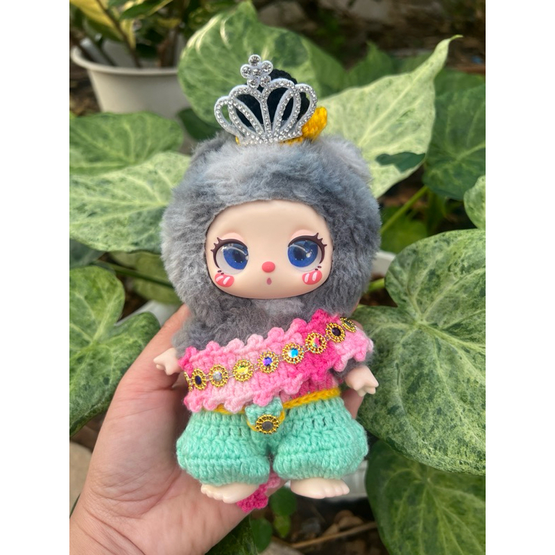 ชุดลาบูบู้//ชุดไทยห่มสะไบ+ผ่านุ่งโจงกระเบน+ที่คาดหัวมงกุฎ//ทักมาเลือกสีได้ค่ะ