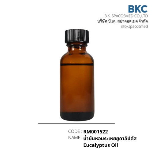 น้ำมันหอมระเหยยูคาลิปตัส Eucalyptus Oil [RM001522-0030]น้ำมันหอมระเหย 30 ม.ล. น้ำมันหอมระเหยสำหรับทำเทียนหอม สปา สบู่
