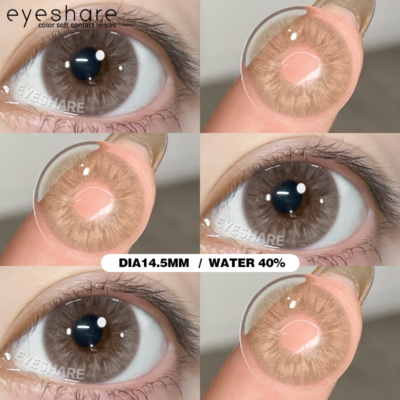 {COD}-คอนแทคเลนส์สีน้ำตาล Eyeshare Seattle 1 คู่ คอนแทคเลนส์สีตาขนาดใหญ่ 14.5 มม. แฟชั่น ใช้ได้ 1 ปี จัดส่งฟรี