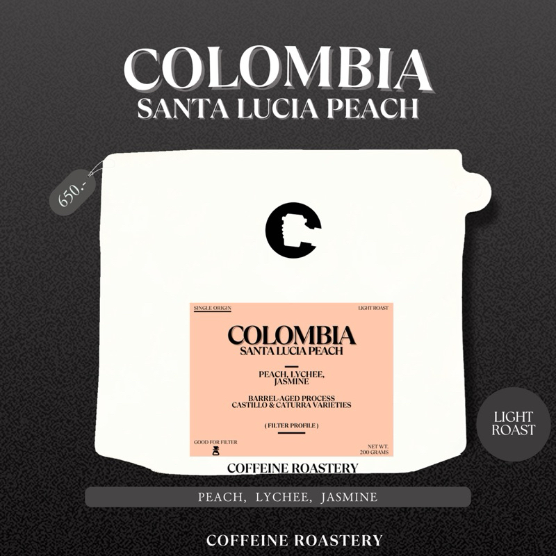 เมล็ดกาแฟ Colombia Santa Lucia “Peachy” ขนาด 100 - 200 กรัม | CRAFT FEIN