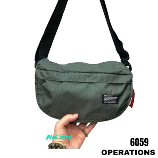 กระเป๋าสะพายข้าง OPERATIONS แท้ รหัส 6059 ผ้าไนลอน ผ้า2ชั้น มี3สี ขนาด28x17.5x8cm สำหรับทุกเพศทุกวัย