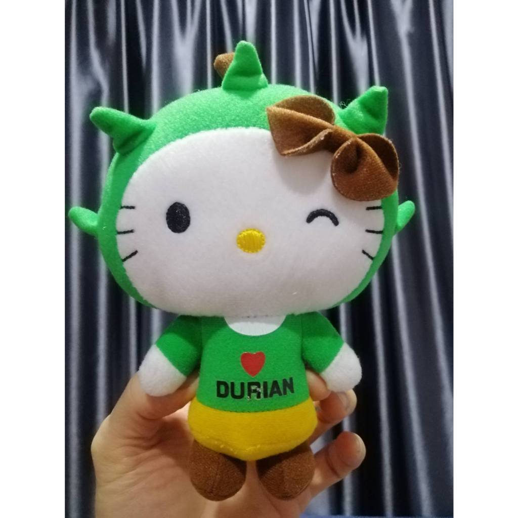 ตุ๊กตาคิตตี้ Hello Kitty Dress as Durian Lover​  Plush Stuffed Doll Soft Toy McDonald ขนาด 7 นิ้ว