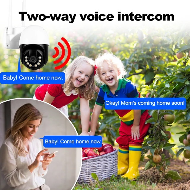 Eseecloud 5MP Wifi Camera กล้อง ในร่ม กลางแจ้ง มุมมองระยะไกล 8 LED ZOOM 10X