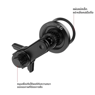 Hoco H57 ที่ยึดมือถือกับจอภาพในรถและคอมพิวเตอร์ magnetic phone display holder