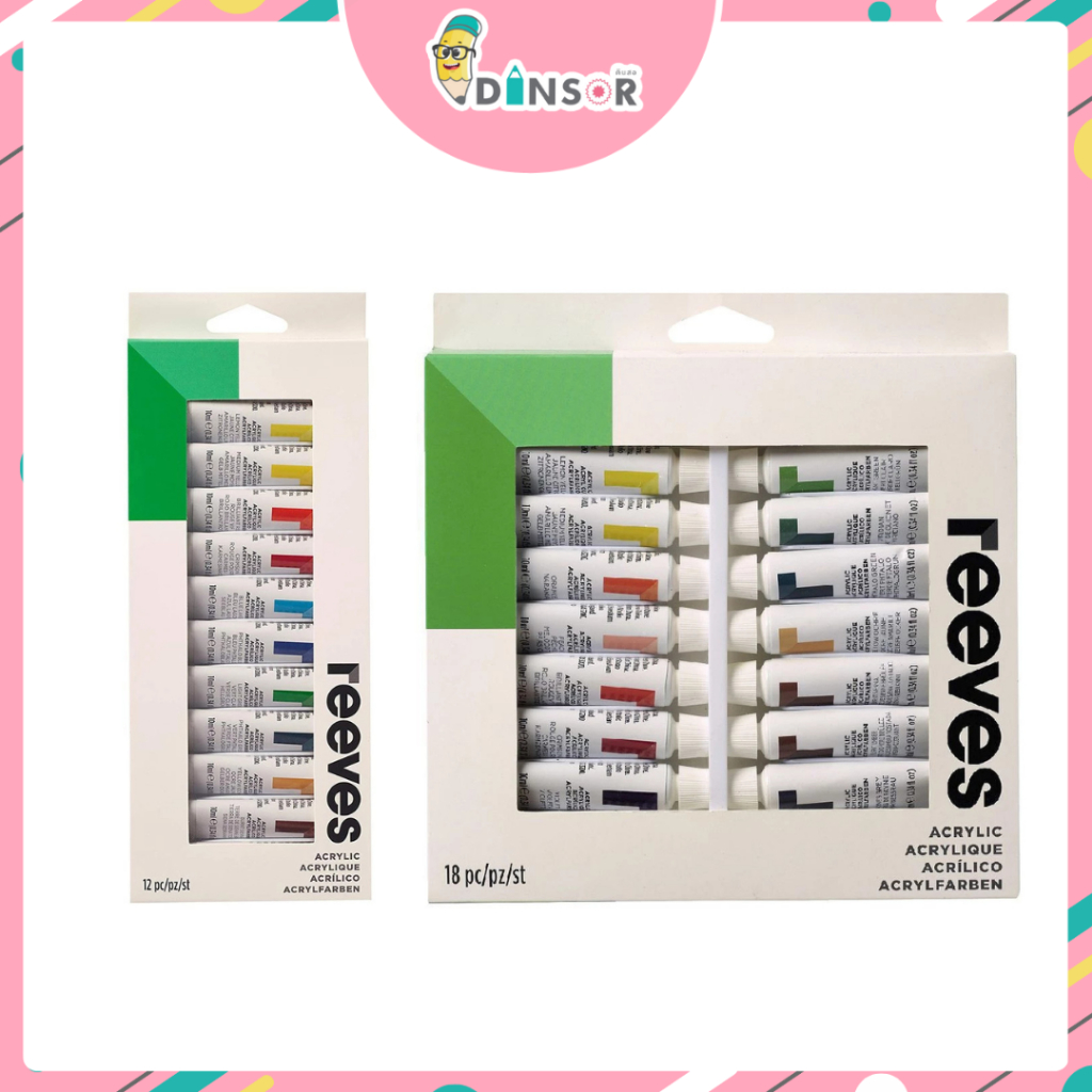 สีอะคริลิค Reeves 12 / 18 สี Acrylic Colour Set