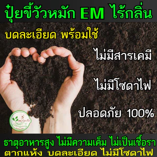 ขี้วัวหมักอย่างดี ผสมไตรโครเดอร์ม่าป้องกันโรคพืช บดละเอียดพร้อมใช้ 1 กิโล ขี้วัว หมัก EM ปุ๋ยคอก​ มูลวัว ปุ๋ยหมัก
