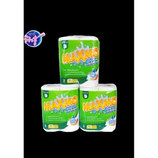 กระดาษทิชชูเอนกประสงค์ แม็คโม่ maxmo แพ็คคู่ รุ่นมาตราฐาน ใช้ทำความสะอาด