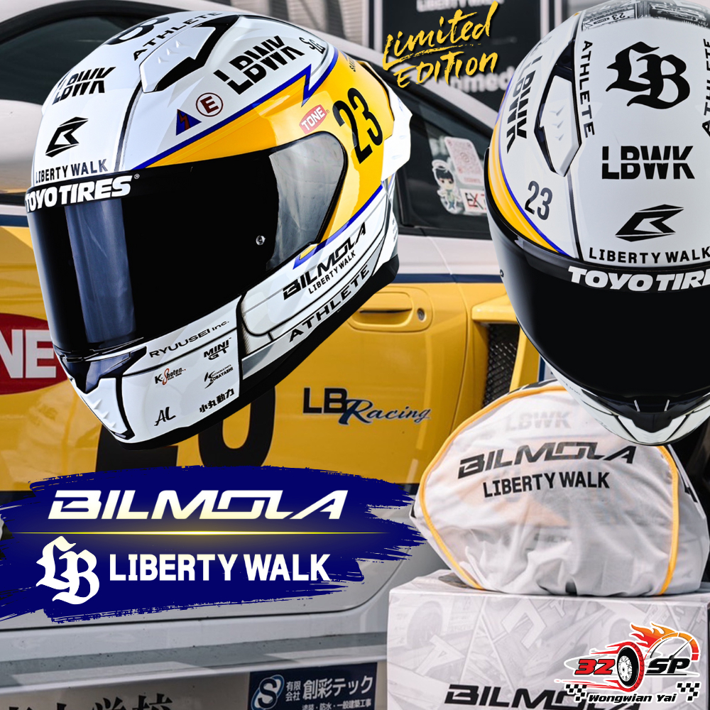 แถมฟรี!!ชิลด์ดำ หมวกกันน็อค BILMOLA NEX-R x LIBERTY WALK ของแท้!! หมดแล้วหมดเลย!! ส่งไว!!