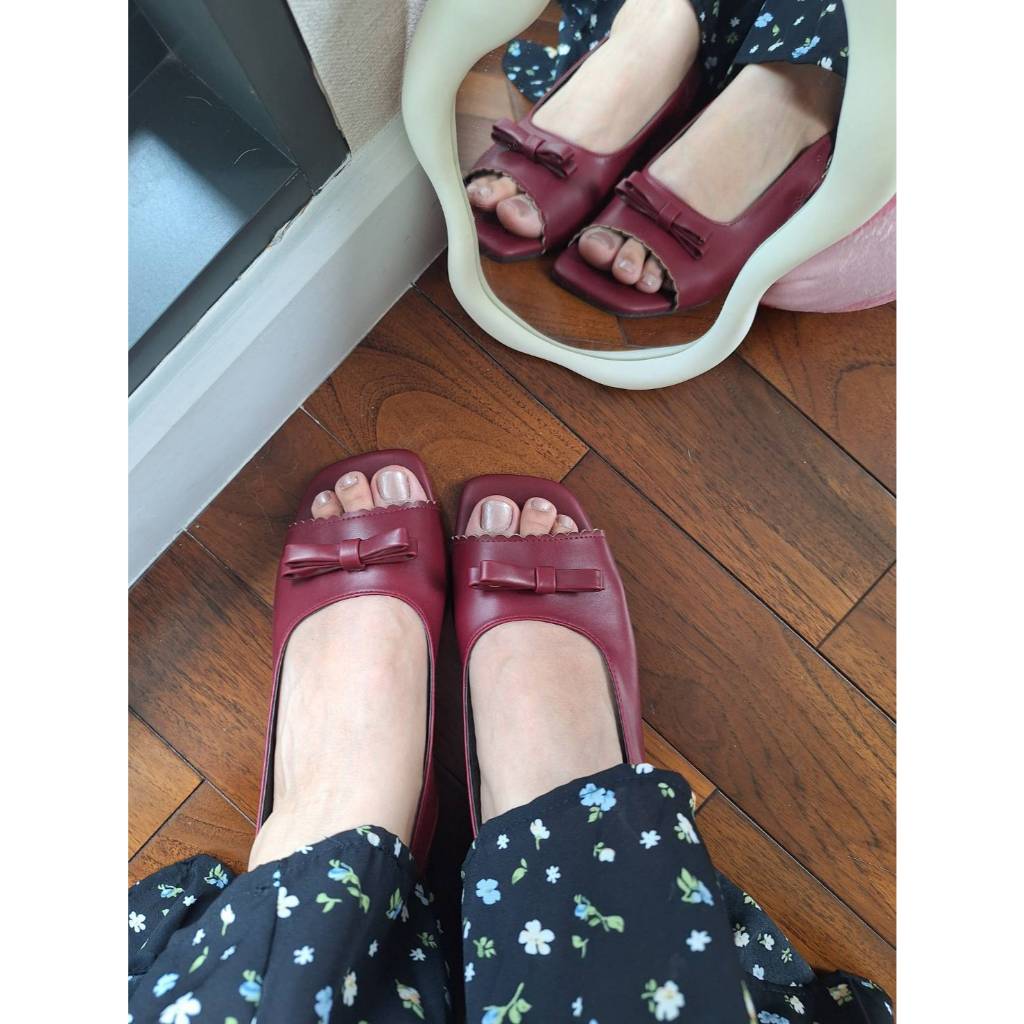 รองเท้ารัดส้น แมรี่เจน ส้นสูงนิ้วครึ่ง blinkshoe พร้อมส่ง4สีจากไทย