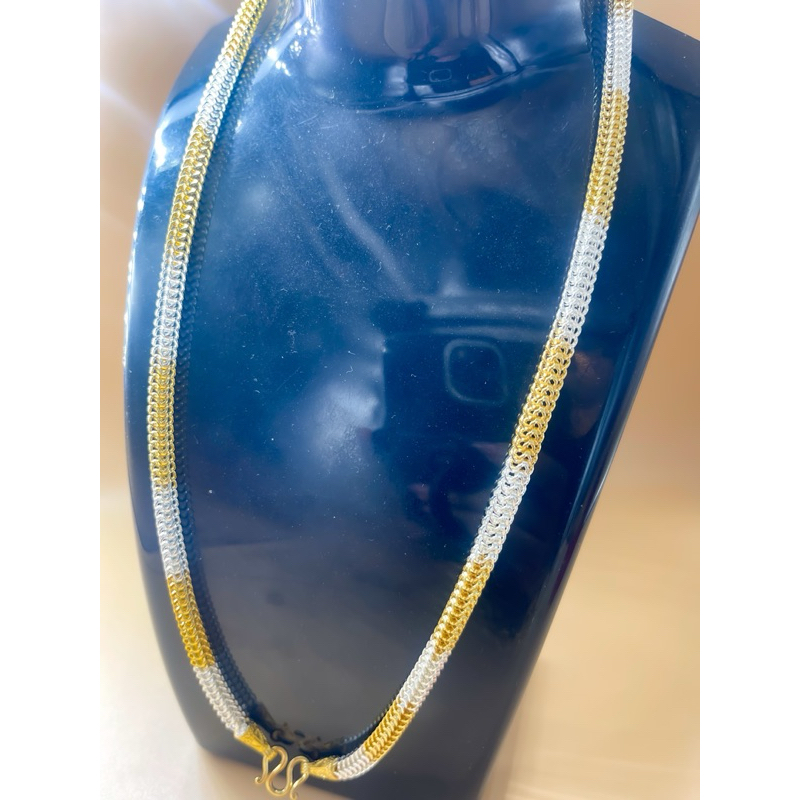 สร้อยคอหกเสา2กษัตริย์  หนัก3บาท 20-24นิ้ว แบบโปร่ง สวมหัวได้ สินค้างานไทย ไม่ลอก ไม่ดำ - รูปที่ 3