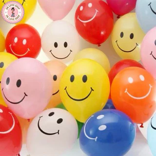 ลูกโป่ง ลายยิ้ม ลายจุด คละสี สีพื้น ขนาด12นิ้วแพ็ค 10ใบ ลูกโป่ง จัดงาน จัดเลี้ยง