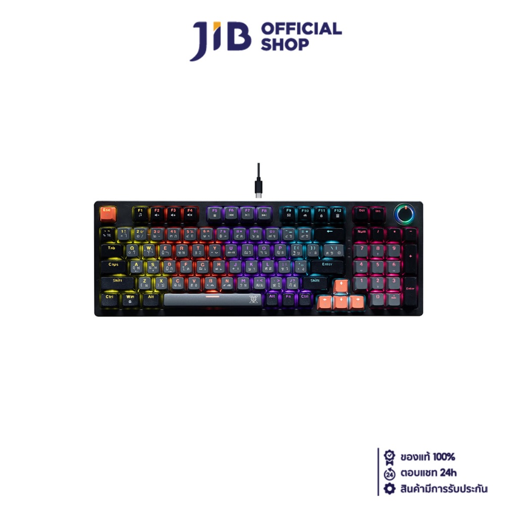 KEYBOARD (คีย์บอร์ด) NUBWO X801 ELEANOR (GRAY-BLACK) - SET A