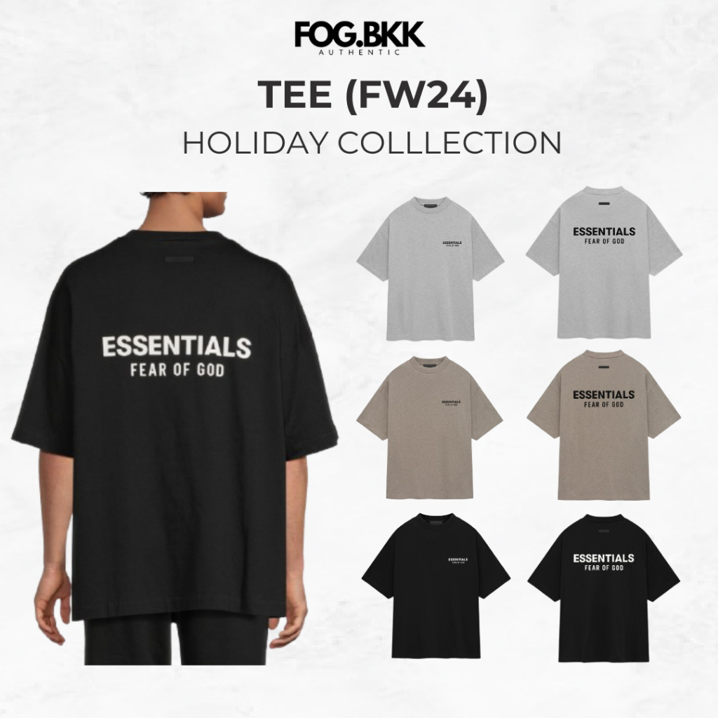 [ของเเท้]Fear of God Essential Crewneck T-Shirt FW24