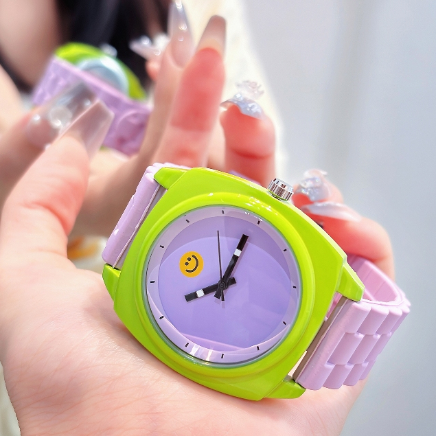 HOLO นาฬิกาข้อมือผู้หญิง น่ารัก โดปามีน นาฬิกากีฬา นักเรียน นาฬิกาควอตซ์