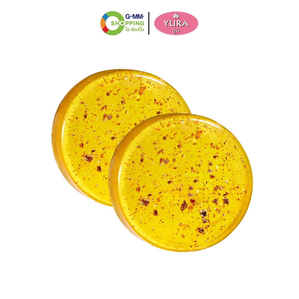 YURA ยูร่า บิวตี้ เฟเชียล คอลลาเจน พลัส โกลด์ โซพ สบู่ทำความสะอาดผิว 50 กรัม  2 ก้อน #200515