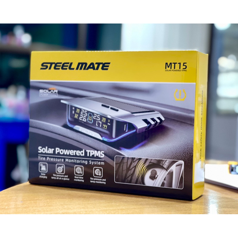 รุ่นใหม่! จุ๊บเซนเซอร์ วัดลมยาง STEELMATE MT15 (TPMS) ตรวจสอบแรงดันและอุณภูมิแบบเรียลไทม์ เครื่องวัด