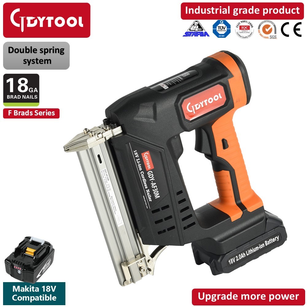 เครื่องยิงตะปูไร้สาย GDYTOOL 18V Cordless F30 Brad Nailer nail gun GDY-AF30M