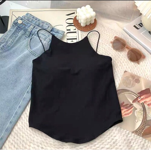 เสื้อสายเดี่ยว ชุดชั้นในหญิง บราสายเดี่ยว มีฟองน้ำในตัว ผ้านิ่มยืด รุ่น L1158/L1045