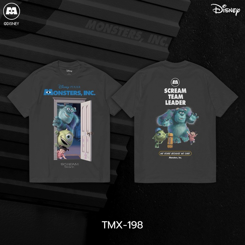 เสื้อยืดการ์ตูน ลาย"Monsters University" ลิขสิทธิ์แท้ DISNEY (TMX-198)ผ้าสีเทาเข้ม