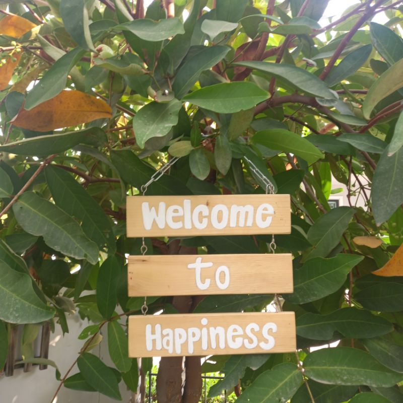 welcome to Happinessกว้าง30 ยาว สูง 40
