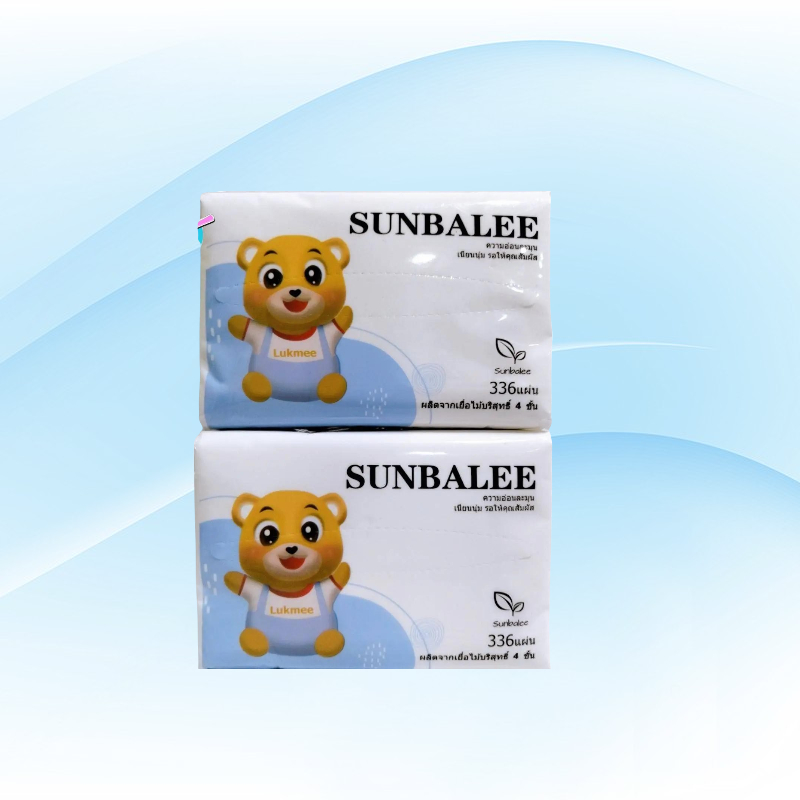 [ลัง 10 แพค] SUNBALEE หมีขาว กระดาษทิชชู่เช็ดหน้า ห่อ336แผ่น หนา4ชั้น แพค10ห่อ - รูปที่ 4