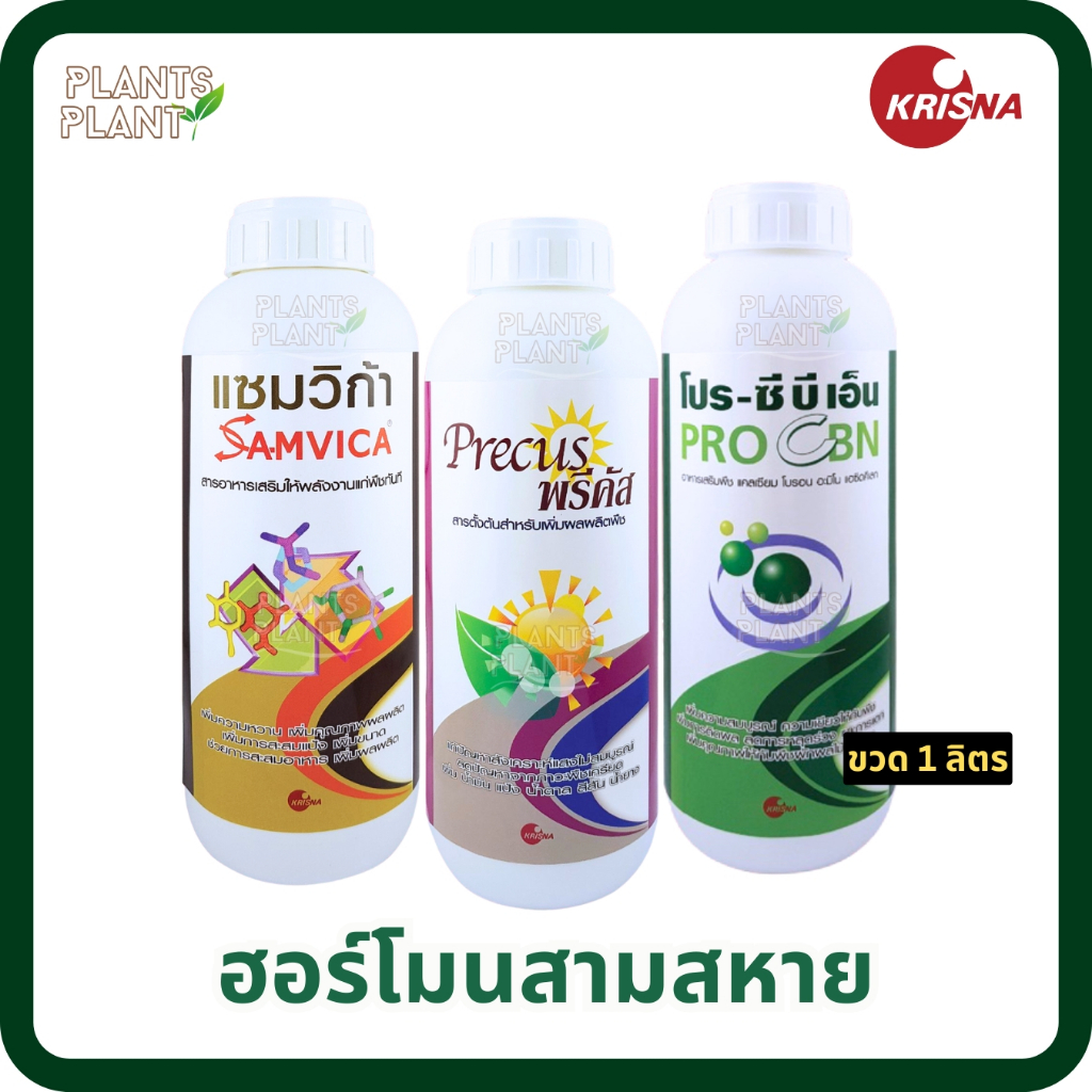 ฮอร์โมนสามสหาย (พรีคัส แซมวิก้า โปรซีบีเอ็น) 1ลิตร เร่งดอก ดอกดก สร้างแป้ง ฟื้นฟูต้น ขยายผล