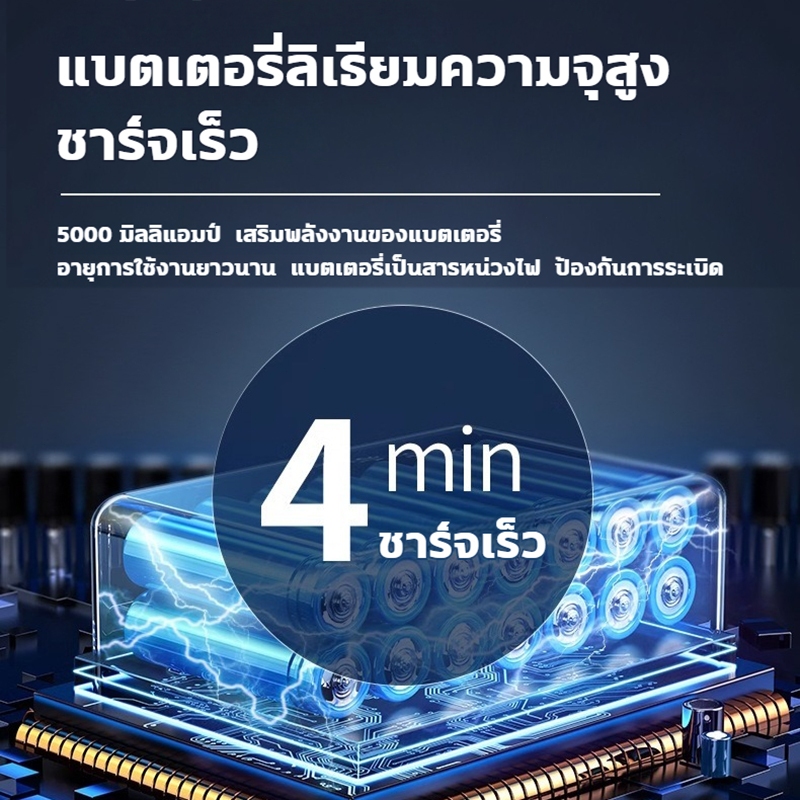 แปรงขัดไฟฟ้าไร้สาย แปรงขัดพื้น 1500 RPM 8in1 แปรงขัดไฟฟ้าไร้สาย แปรงขัดไร้สาย เครื่องขัด  Electric Spin Scrubber - รูปที่ 3