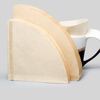 กระดาษดริป (100 แผ่น) ทรง V/U ก้นแหลม กระดาษกรองกาแฟ Drip Coffee Paper Filter V/U Shape