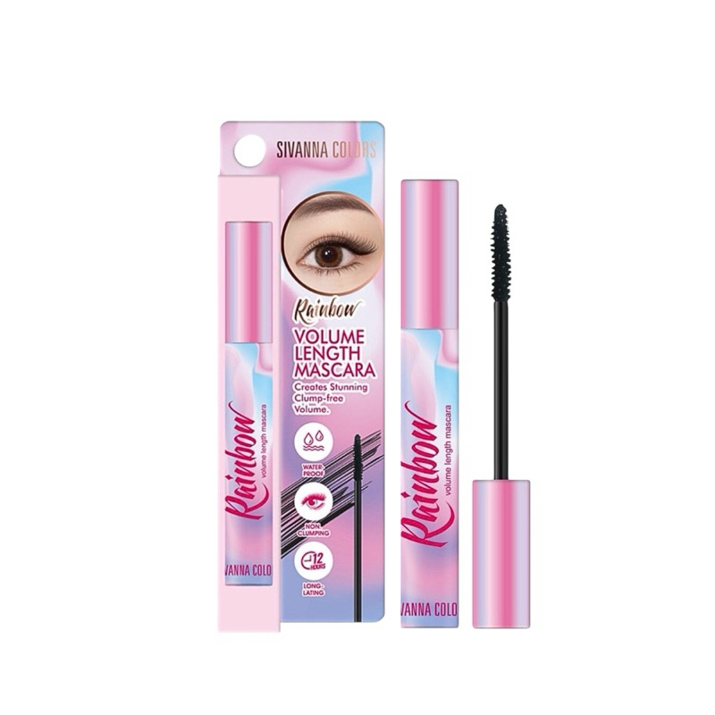 [ซื้อในไลฟ์ลด50%ของแท้]Sivanna สิวันนา เรนโบว์ วอลลุ่ม มาสคาร่า งอนหนา กันน้ำ ตากลมโต 7g. HF210