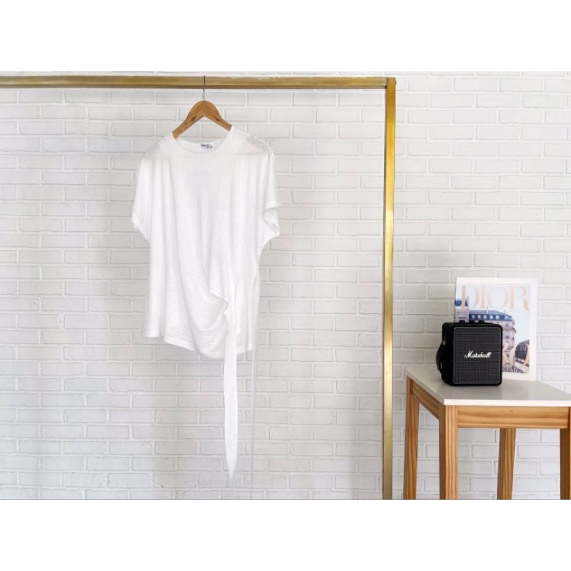 พร้อมส่ง❤️ เสื้อคอกลมไหล่ล้ำ ผ้าสล๊าฟเงานำเข้าเกรดพรีเมี่ยม เนื้อผ้านุ่มลื่น เบาสบาย คอกลมพับขอบคอ #110 - รูปที่ 6