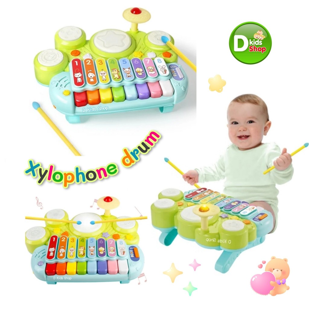 💥ฮอต💥 Xylophone drum กลองไซโลโฟน ของเล่น กลองเด็ก กลองเด็กเล็ก By hola