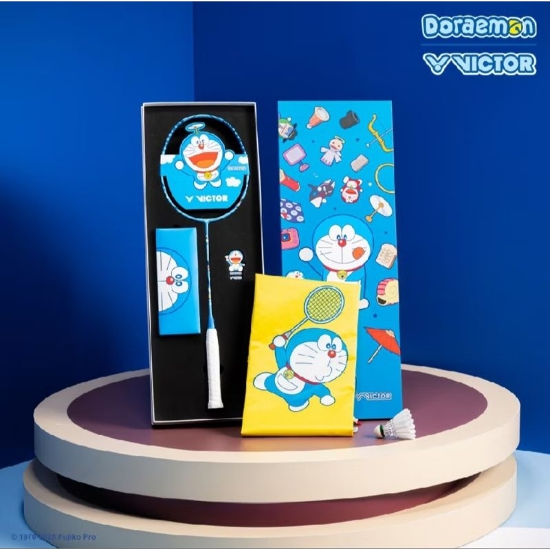 VICTOR X DORAEMON ไม้แบดมินตัน รุ่น DX-DRM GB (BOXSET) แถมเอ็นขึ้นฟรี