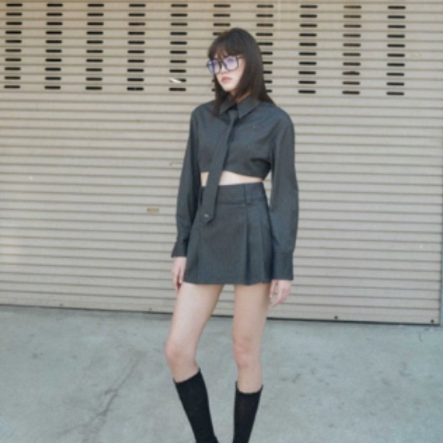 กระโปรง BNK Brand - สี grey stripe