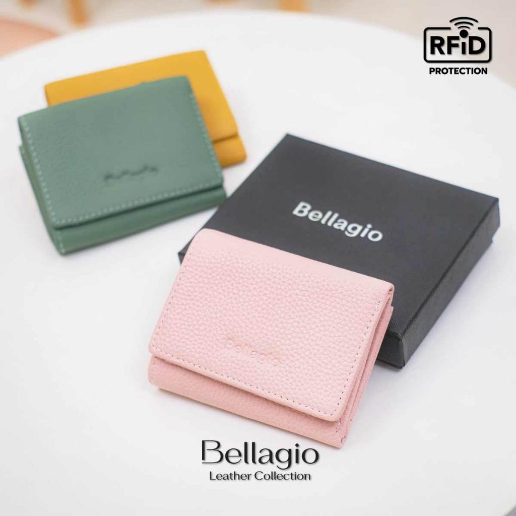 Bellagio รุ่น Maria Wallet กระเป๋าสตางค์หนังวัวแท้ ใบเล็กน่ารัก กะทัดรัด พกพาสะดวก