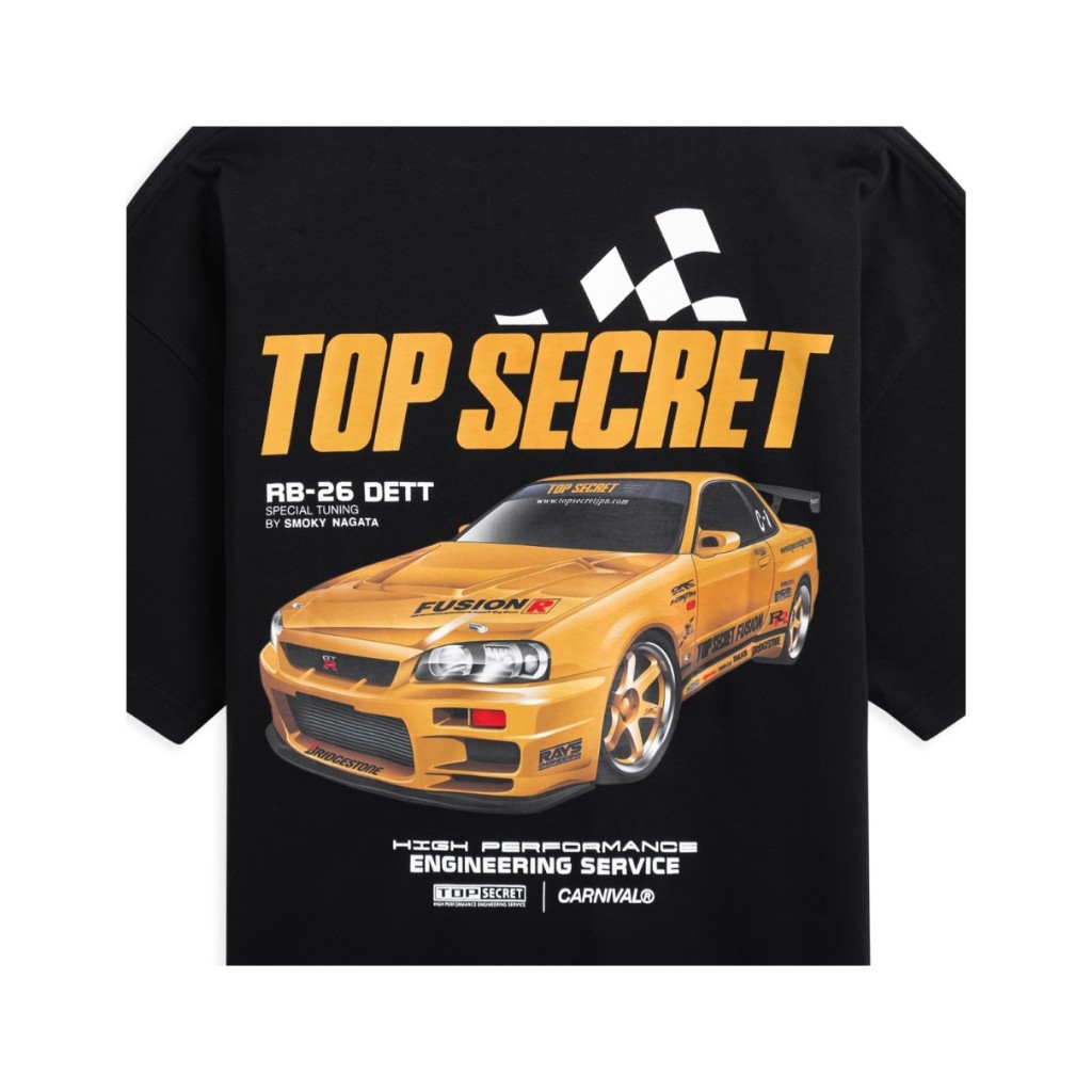 เสื้อยืด CARNIVAL X TOP SECRET R34 GTR OVS T-SHIRT พร้อมส่ง