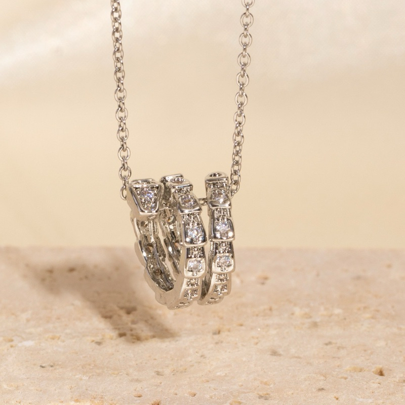 (B2)สร้อยคอ B:V:G:A:R:I งานHIEND ปั้มทุกจุด พร้อมส่ง