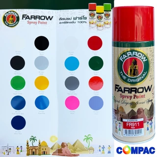 (พร้อมส่ง) FARROW Spray Paint สีสเปรย์ สีกระป๋อง ฟาร์โร อเนกประสงค์ สีอะคริลิค เรซิ่น100% สีพ่นสเปรย์ เงางามสูง 400cc