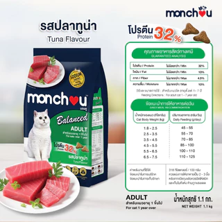 Monchou Balace อาหารเม็ดแมว 6.8-7 kg ควบคุมโซเดียม ไม่เค็ม
